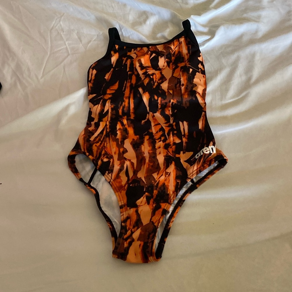 Arena Orange swimsuit, Size 28, Challenge Back